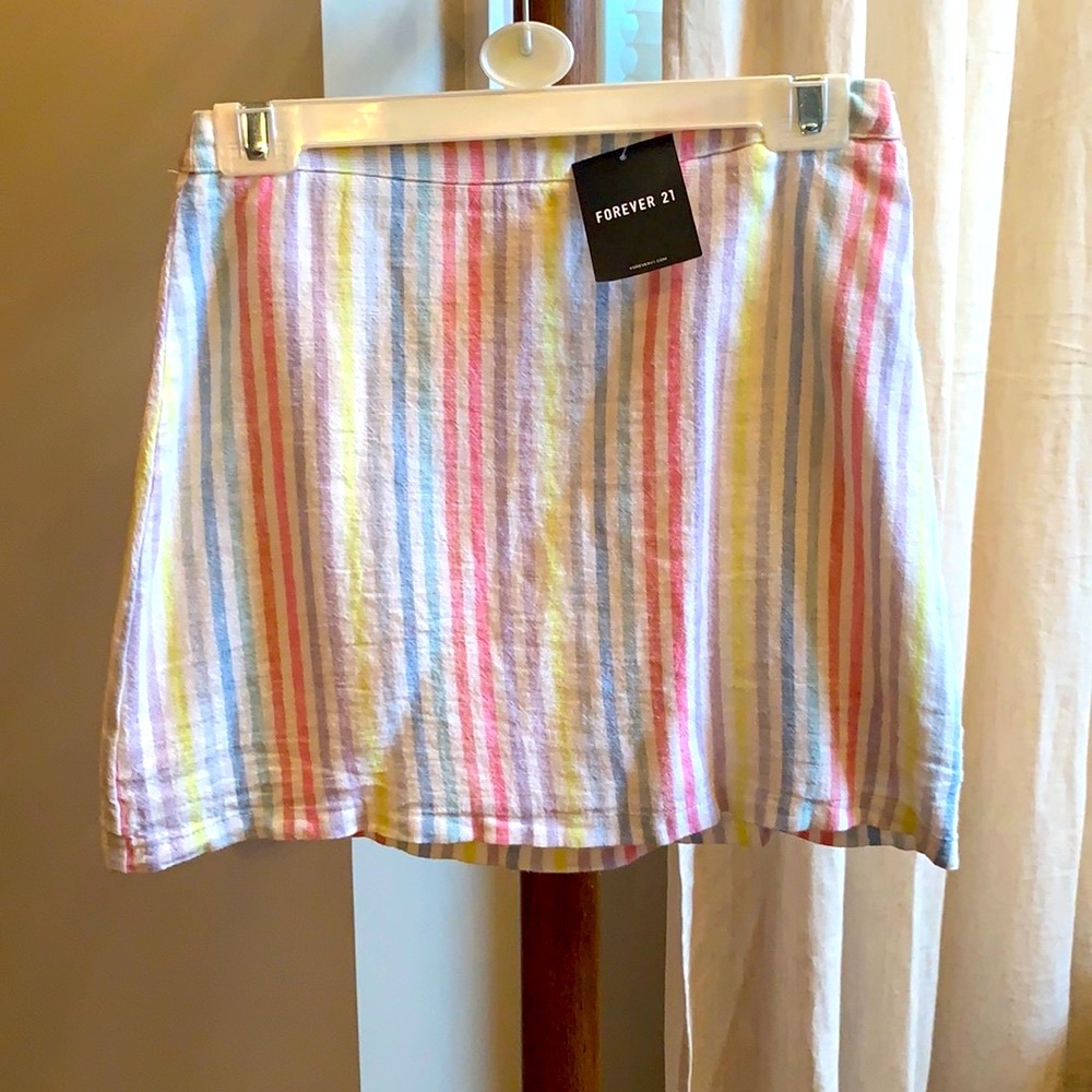Forever 21 Sunny Spot Rainbow Mini Skirt
